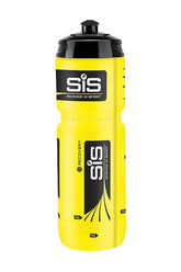 Science in Sport yellow sports bottle with ergonomic grip, leak-proof valve, and BPA-free design for hydration on the go.